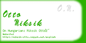 otto miksik business card